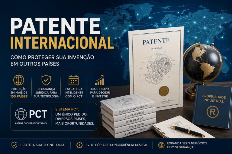 patente internacional para proteger invenções em outros países através do PCT e depósitos nacionais